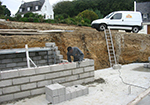 Réalisation des fondations à Ligny-le-Ribault